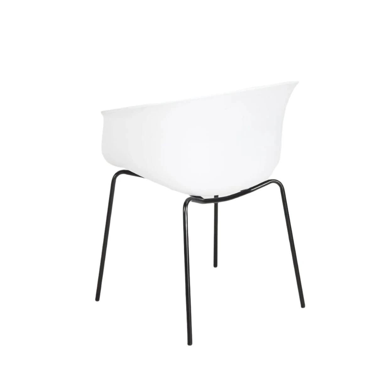 Queen Dining Chair - White / Black - Image 4