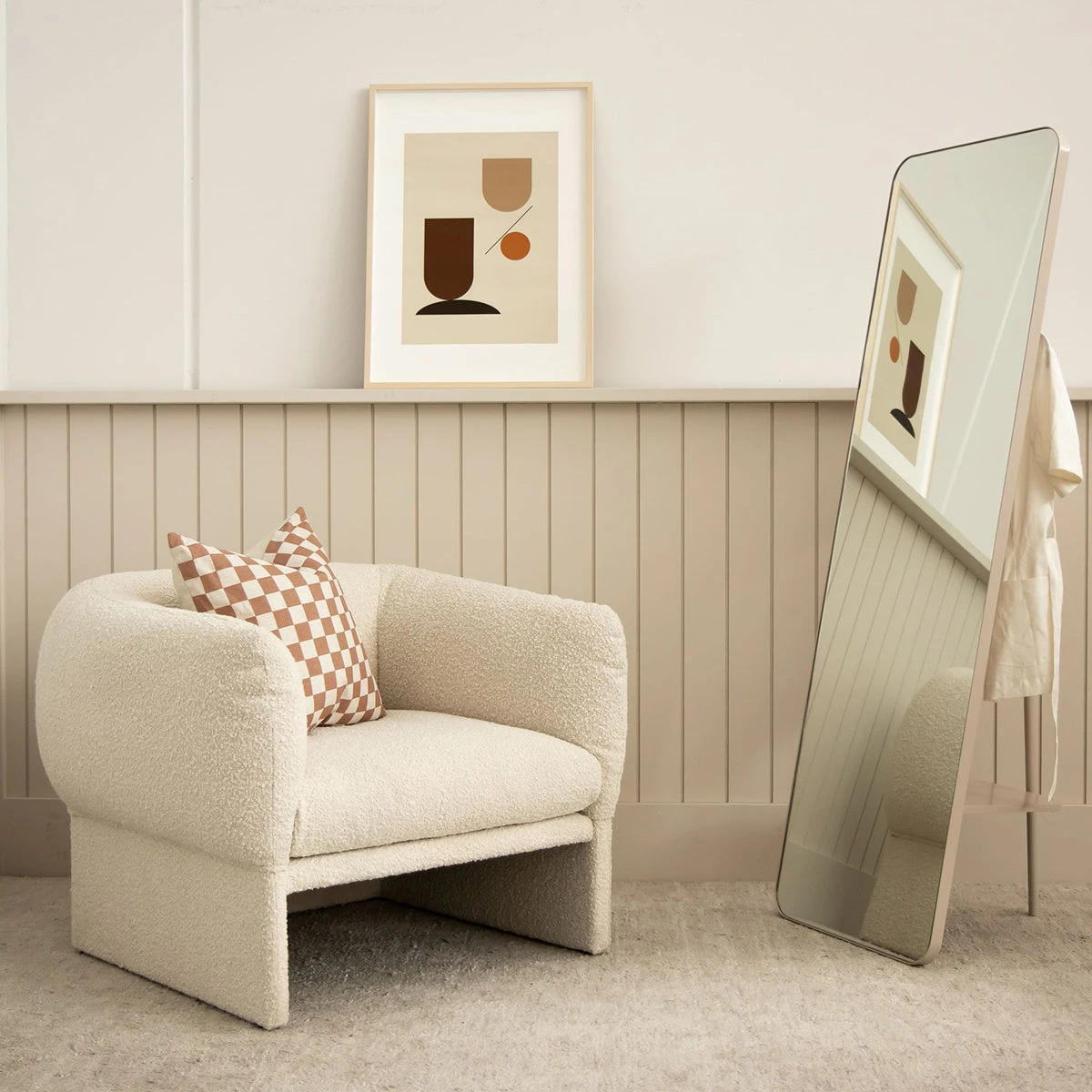 Tulip Lounge Chair - Maya Cream Boucle - Image 3