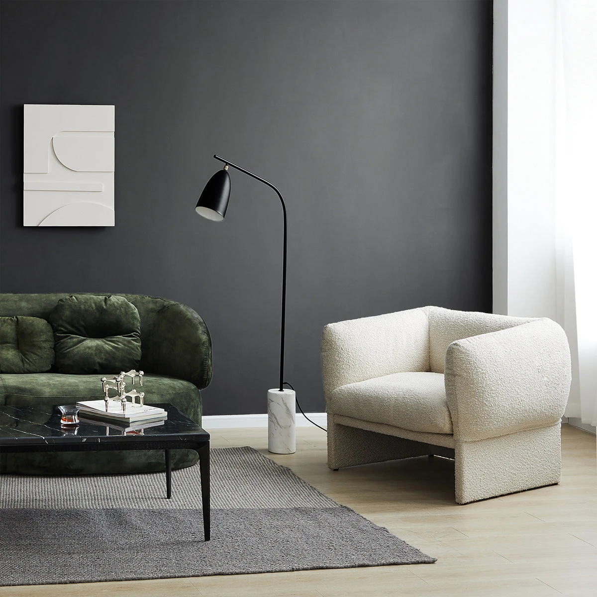 Tulip Lounge Chair - Maya Cream Boucle - Image 2