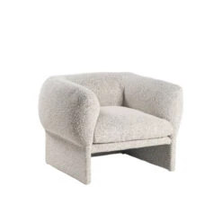 Tulip Lounge Chair - Maya Grey Boucle