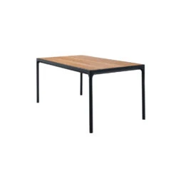 Four Outdoor Dining Table 160cm - Bamboo/Black