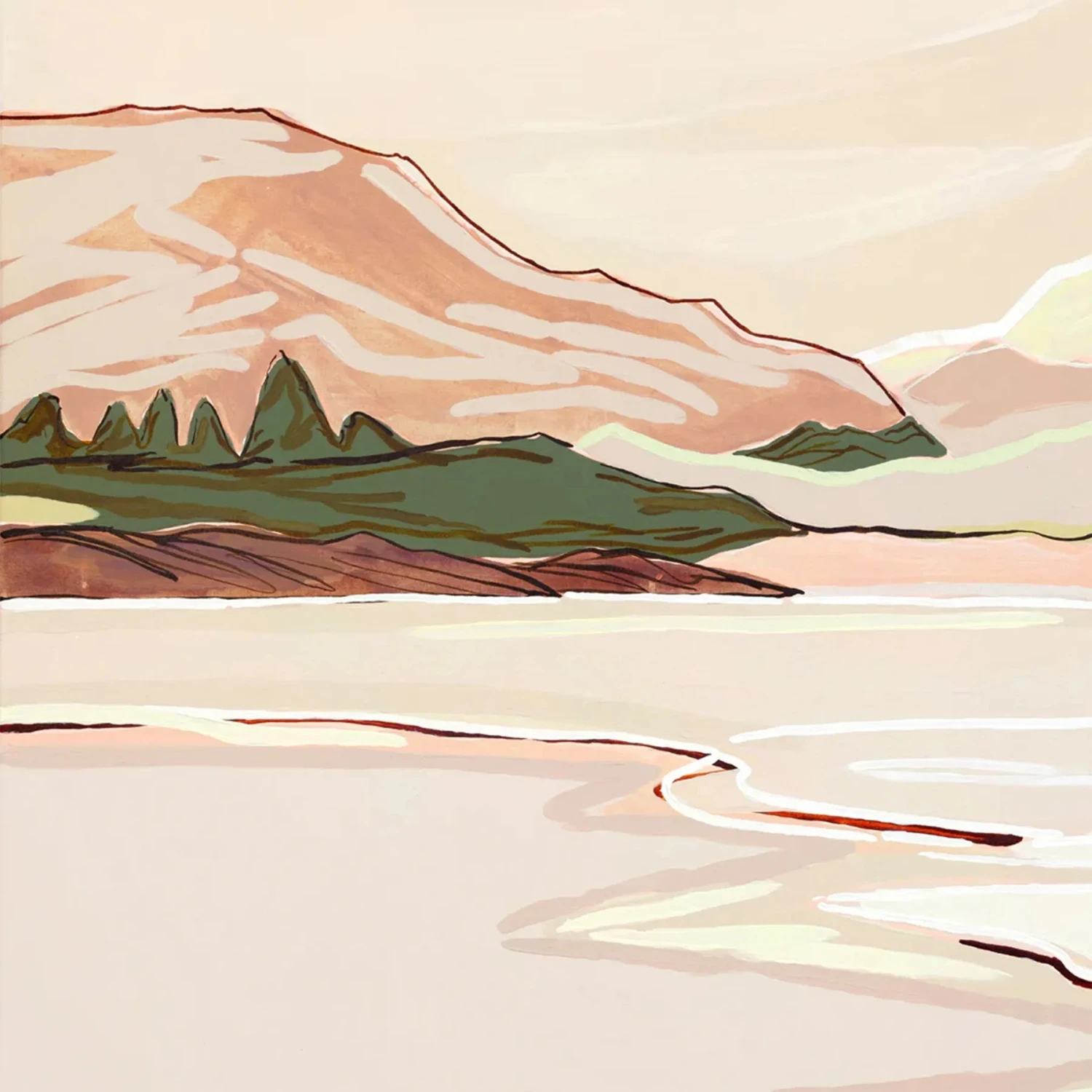 Glimmers Canvas Print 140cm X 140cm - Image 4