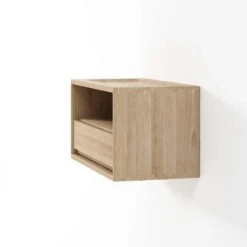Circa Hanging Bedside Table Right - Oak