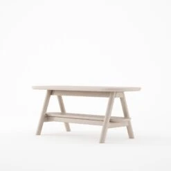 Curbus Oval Coffee Table - White Ash