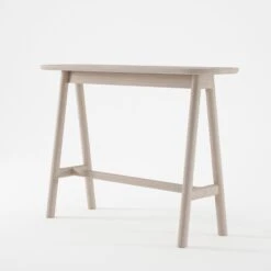 Curbus Oval Console - White Ash