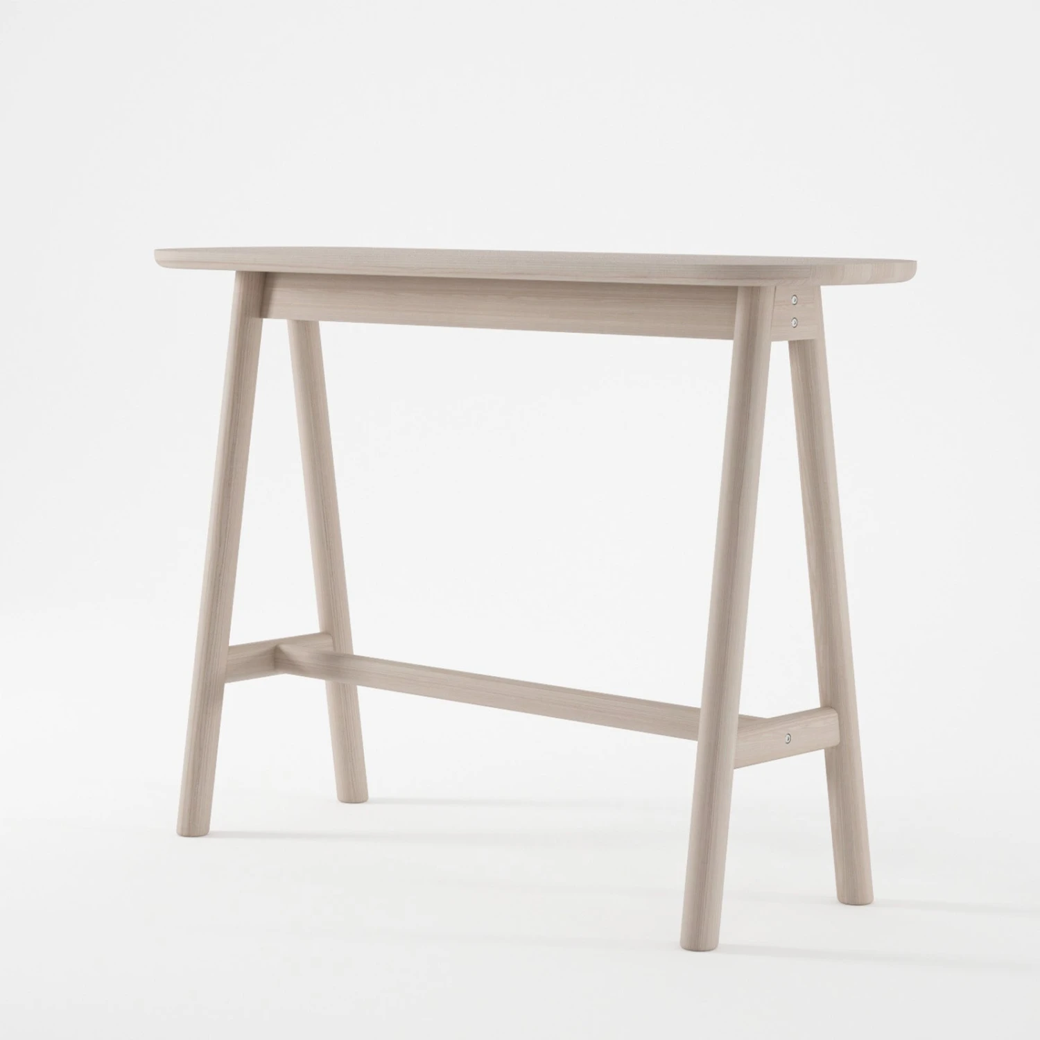 Curbus Oval Console - White Ash