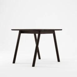 Curbus Square Dining Table 80cm - White Ash Dark Stained