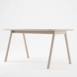 Curbus Round Corner Dining Table 160cm - White Ash
