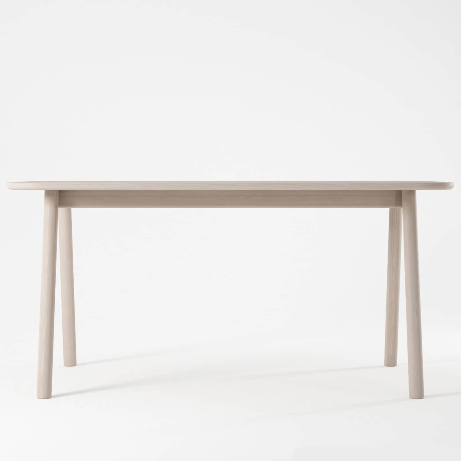 Curbus Round Corner Dining Table 160cm - White Ash - Image 3