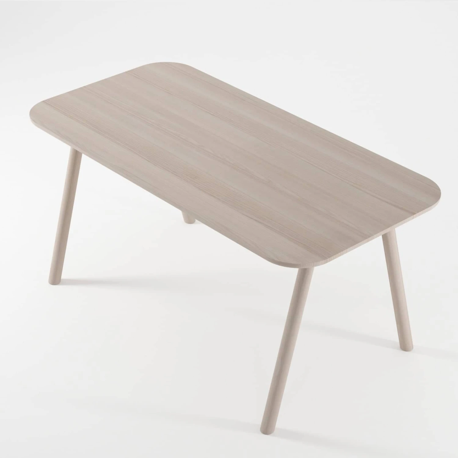 Curbus Round Corner Dining Table 160cm - White Ash - Image 4