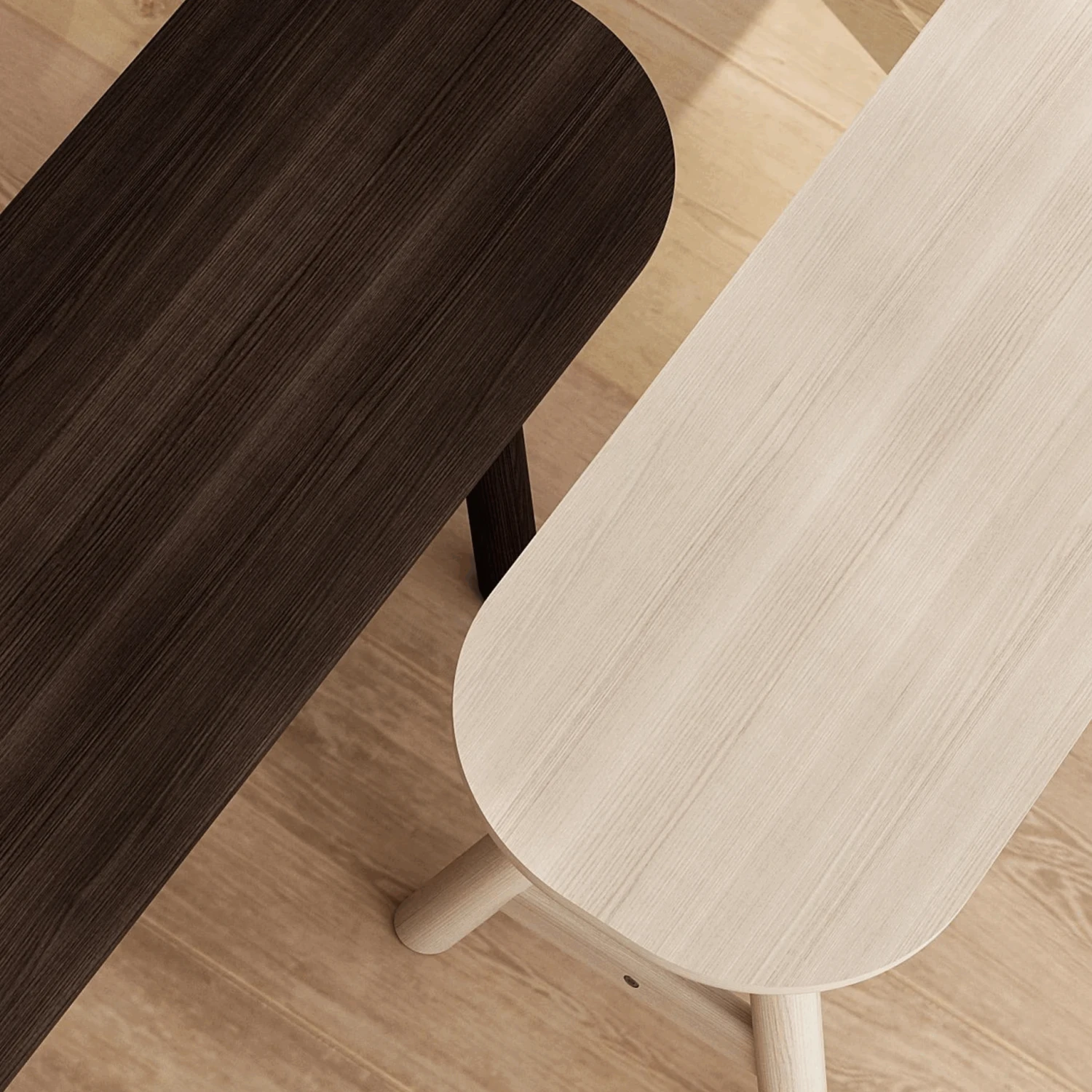 Curbus Round Corner Dining Table 160cm - White Ash - Image 7