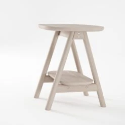 Curbus Rounded Side Table - White Ash