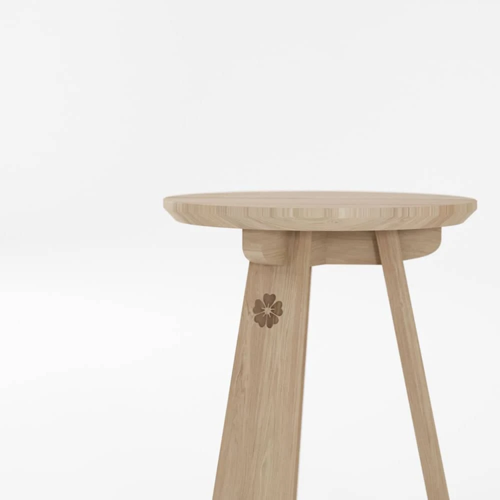 East Round Stool - Oak - Image 6