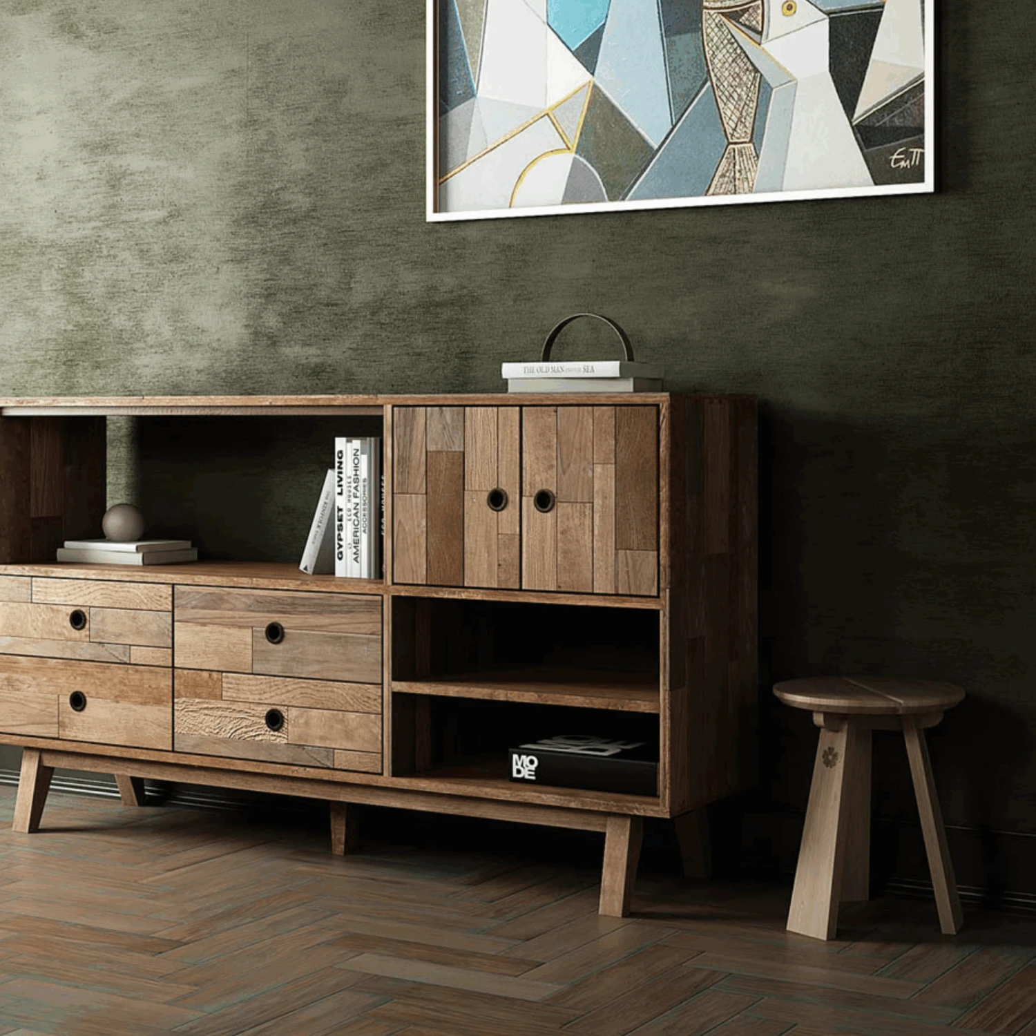 East Round Stool - Oak - Image 4