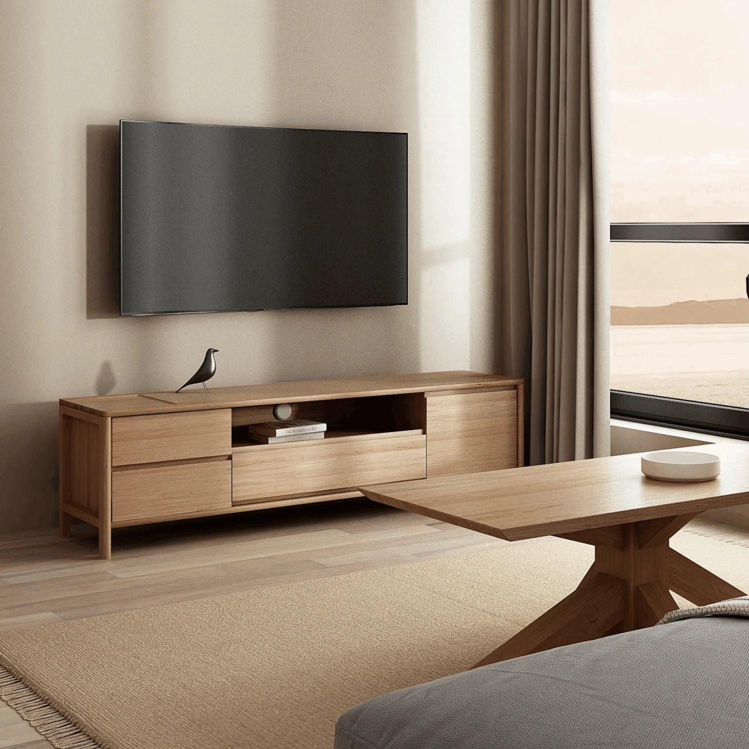 Ki Coffee Table 130cm Oak - Image 2