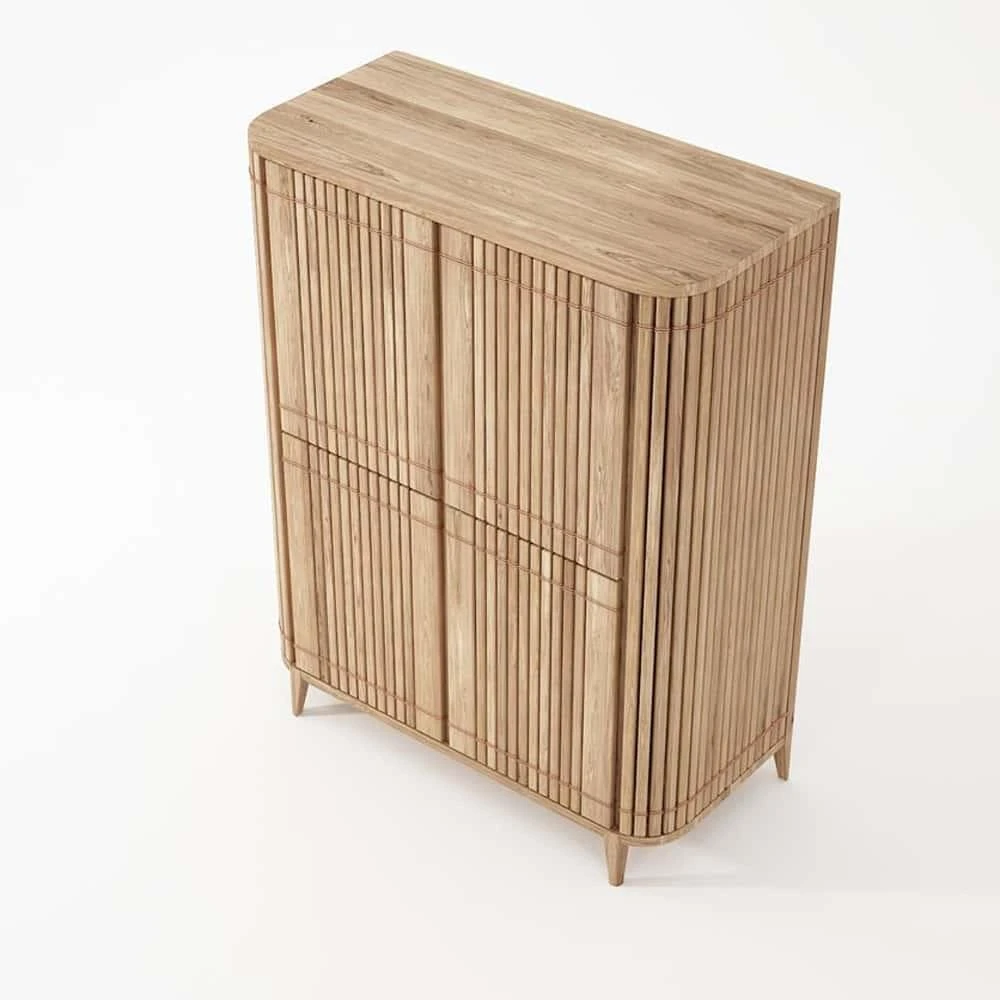 Koppar Cupboard W 4 Dr Patina Oak - Image 4