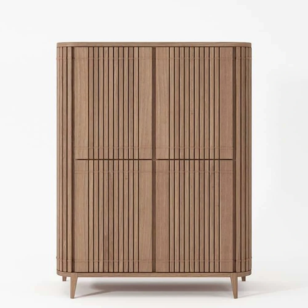 Koppar Cupboard W 4 Dr Teak - Image 5
