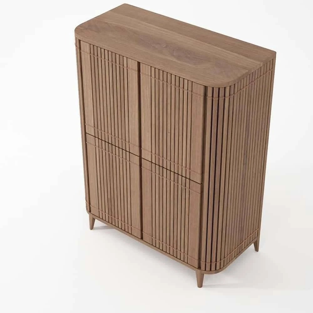 Koppar Cupboard W 4 Dr Teak - Image 8