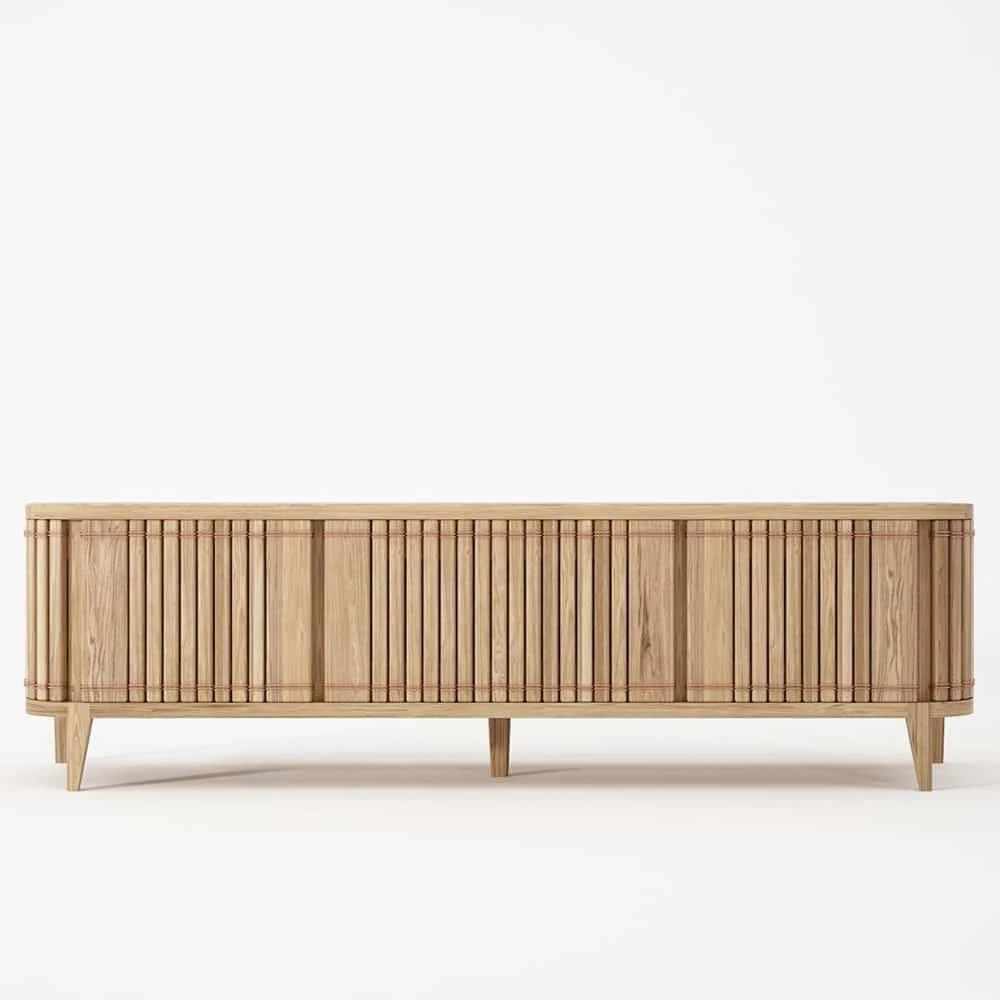 Koppar Media Cabinet W 3 Dr Patina Oak - Image 2