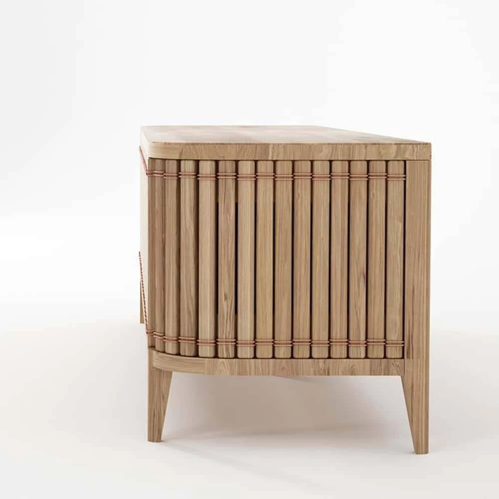 Koppar Media Cabinet W 3 Dr Patina Oak - Image 6