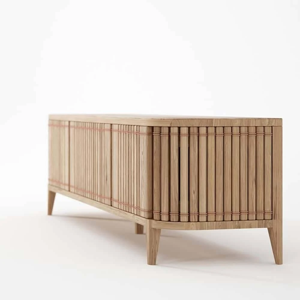 Koppar Media Cabinet W 3 Dr Patina Oak - Image 3