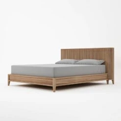 Koppar King Bed Without Storage - Patina Oak