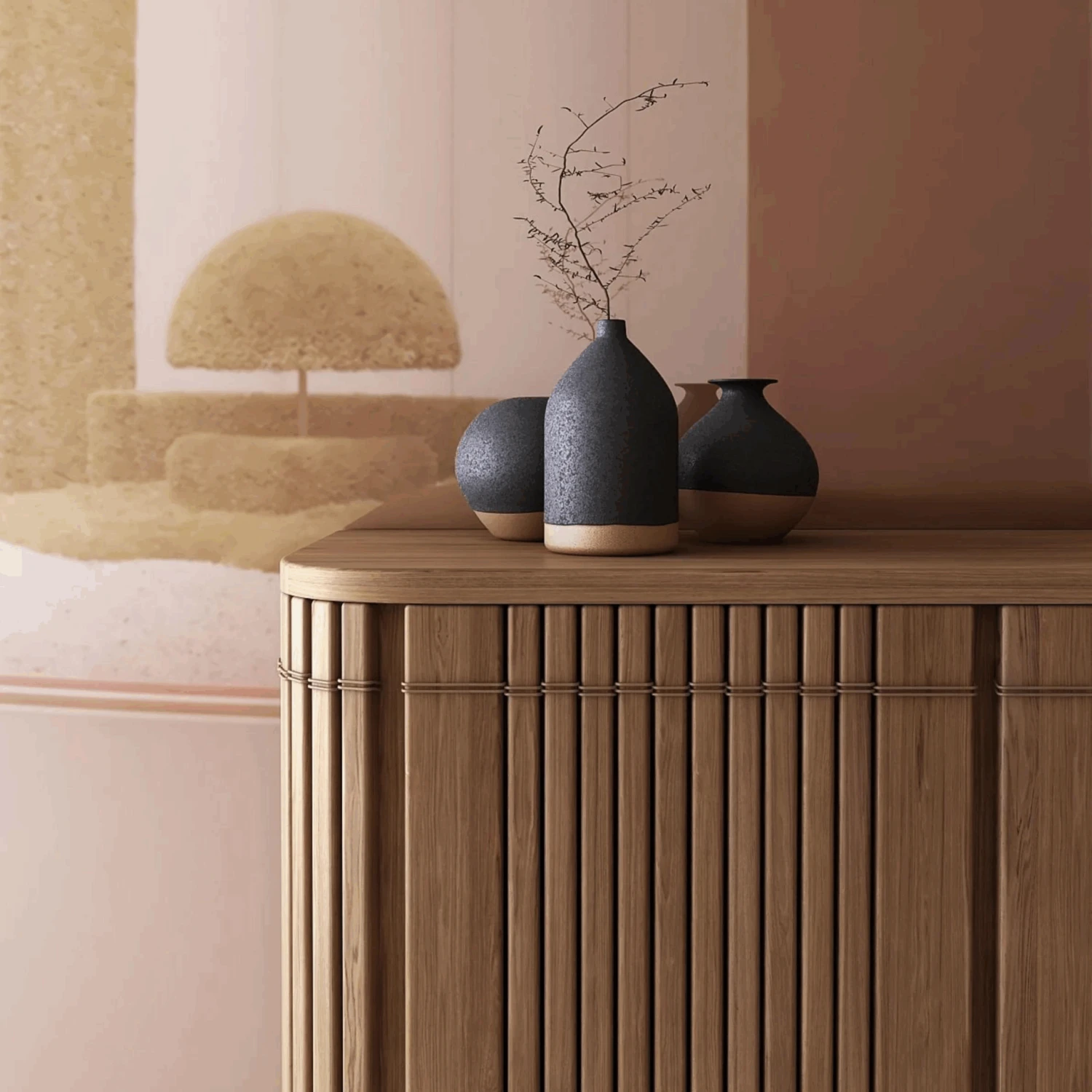 Koppar Large Sideboard With 3 Doors - Patina Oak - Image 2