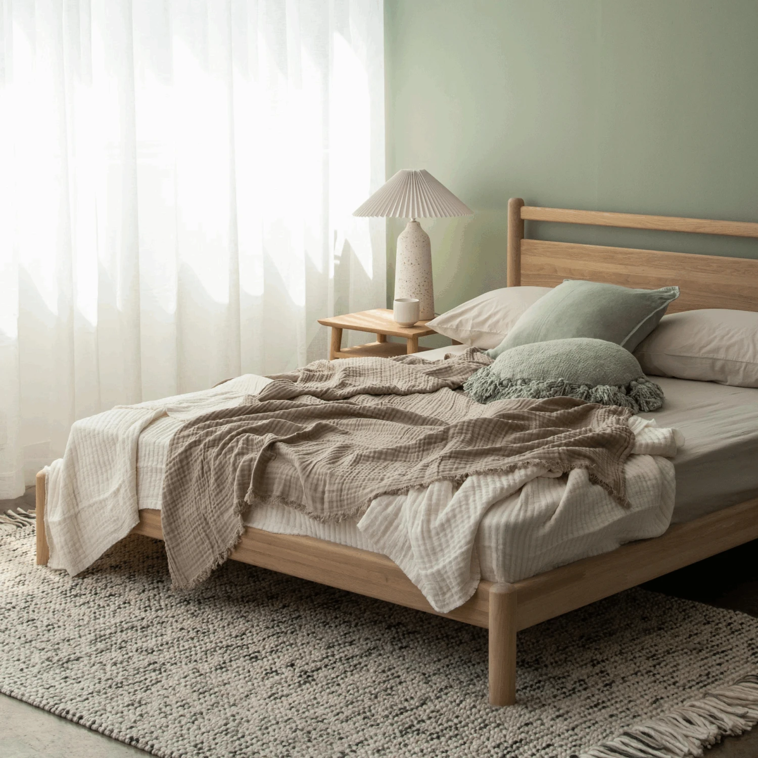 Taku Queen Bed - Oak - Image 2