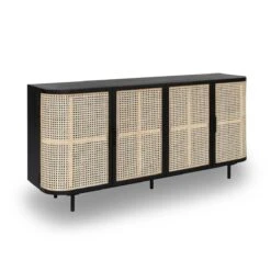 Embrace Rattan Sideboard 180 Cm - Black