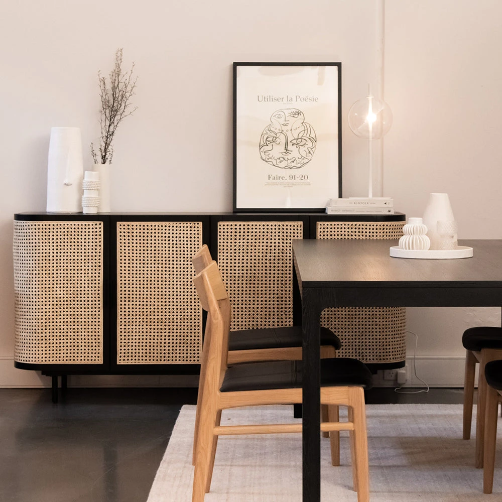 Embrace Rattan Sideboard 180 Cm - Black - Image 9