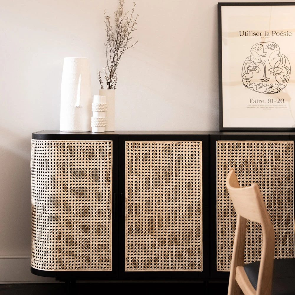 Embrace Rattan Sideboard 180 Cm - Black - Image 2