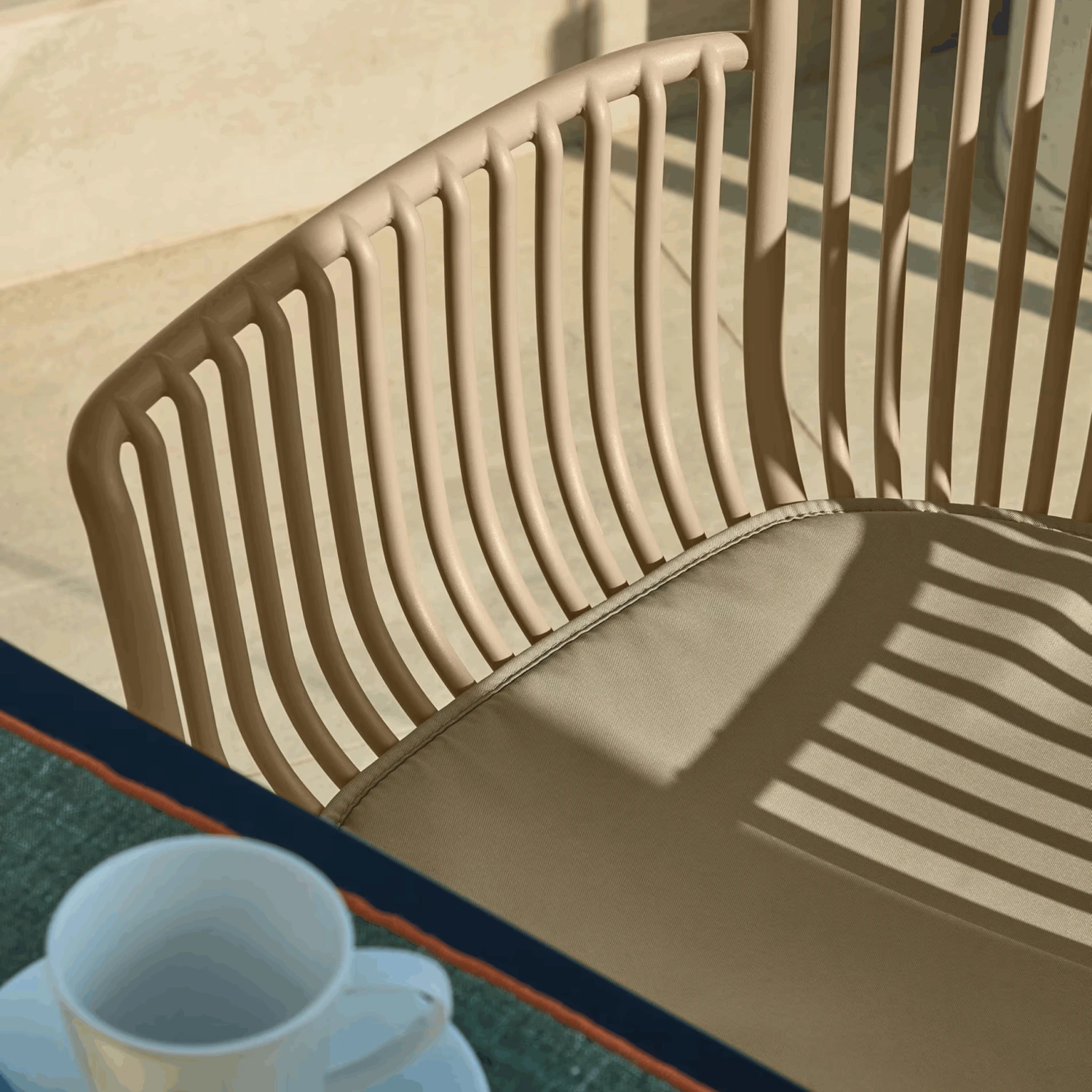 Surpika Outdoor Dining Chair - Beige - Image 4