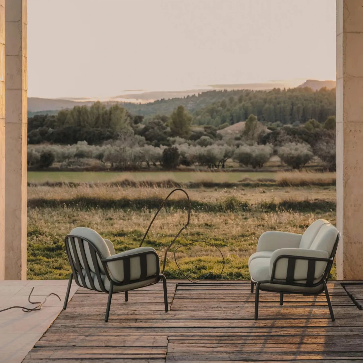 Joncols Outdoor Armchair - Grey - Image 2