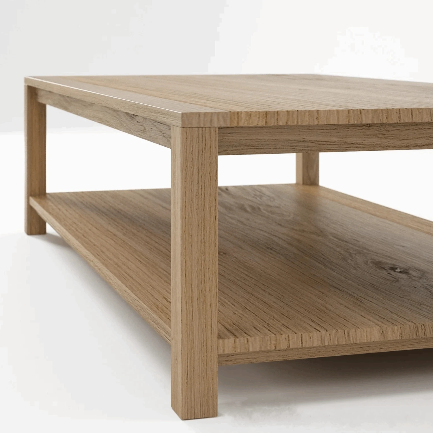 Solid Coffee Table - Oak - Image 3