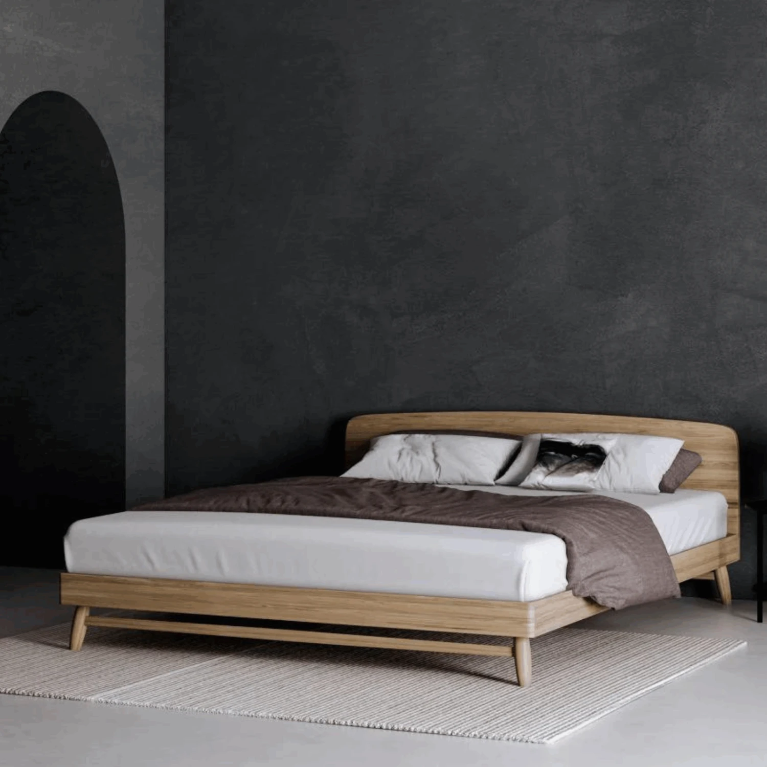 Twist King Bed - Oak - Image 2