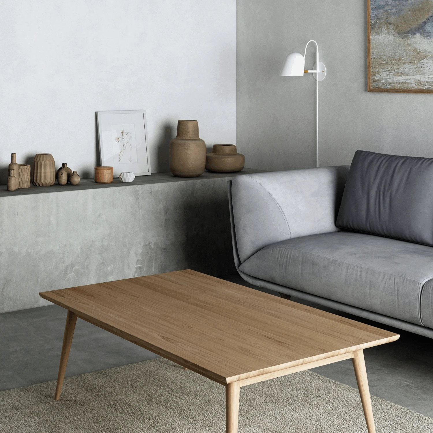 Vintage Coffee Table - Oak - Image 2