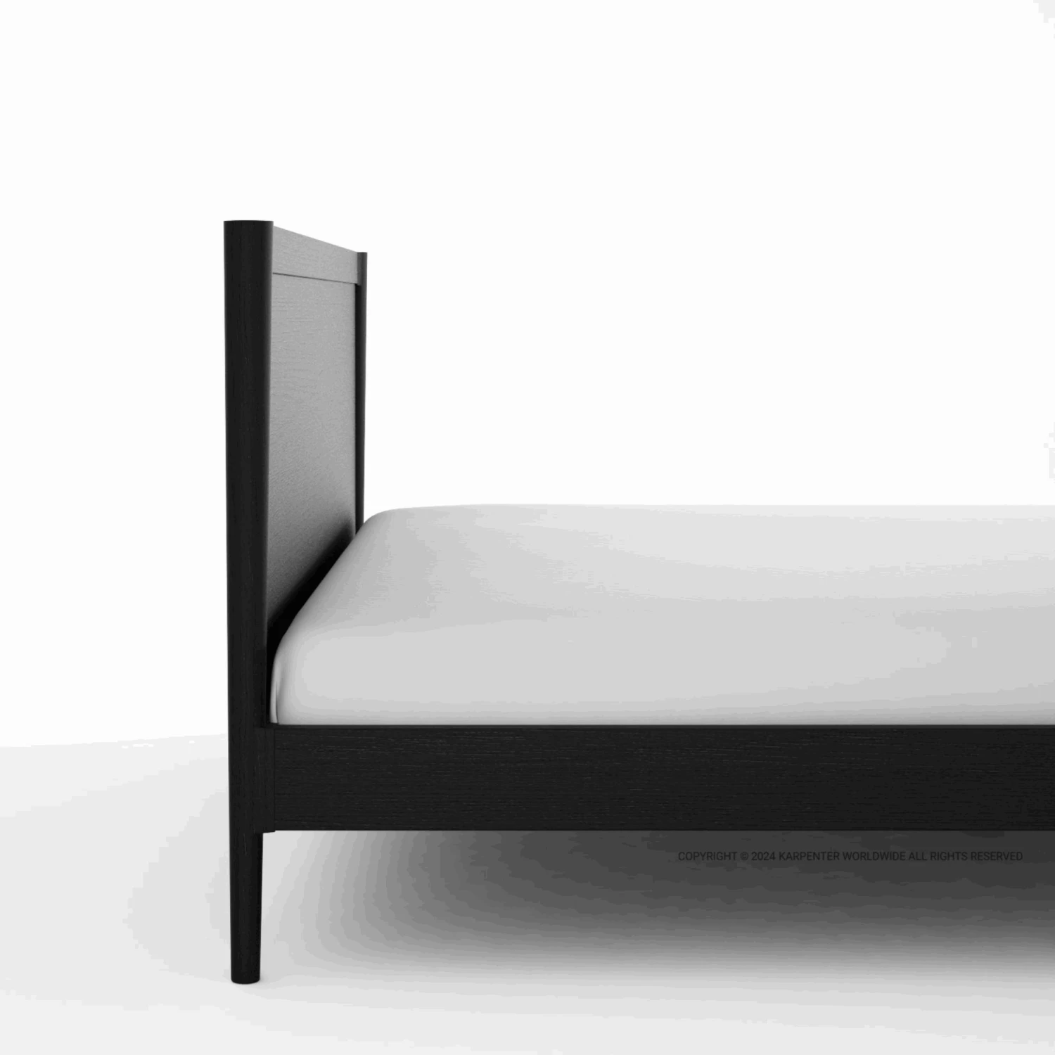 Vintage Queen Bed - Black Satin - Image 4