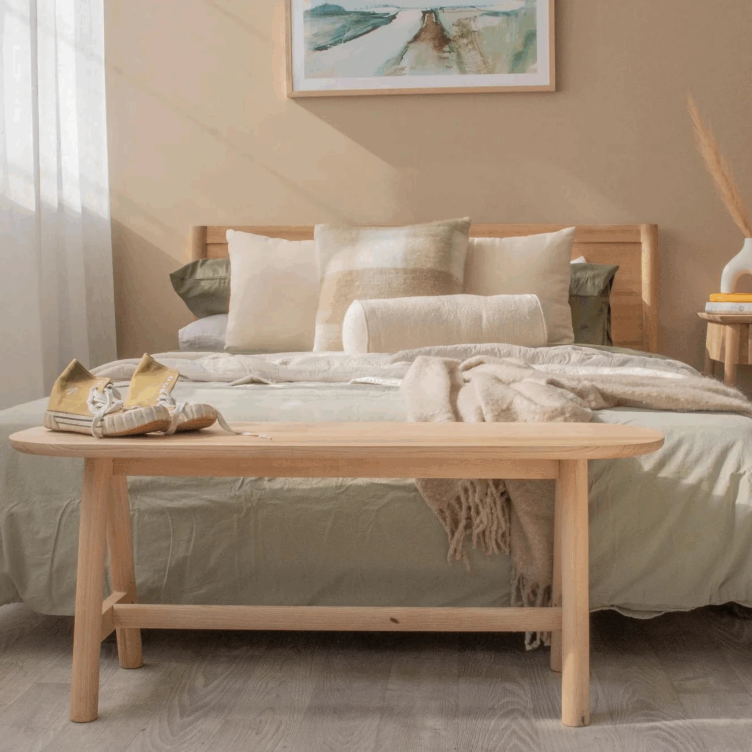 Vintage King Bed - Oak - Image 6