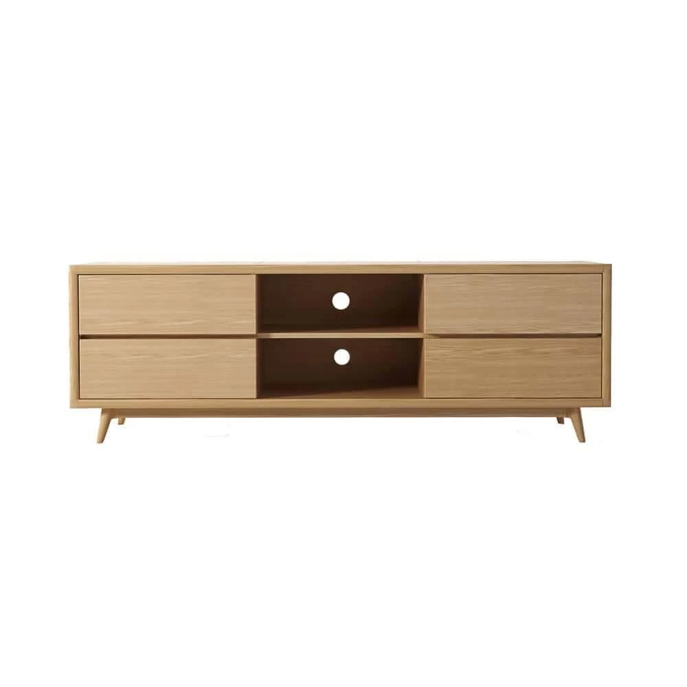 Vintage Low TV Unit - Oak - Image 3
