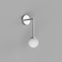 Orb Long Arm Wall Light Small - Chrome