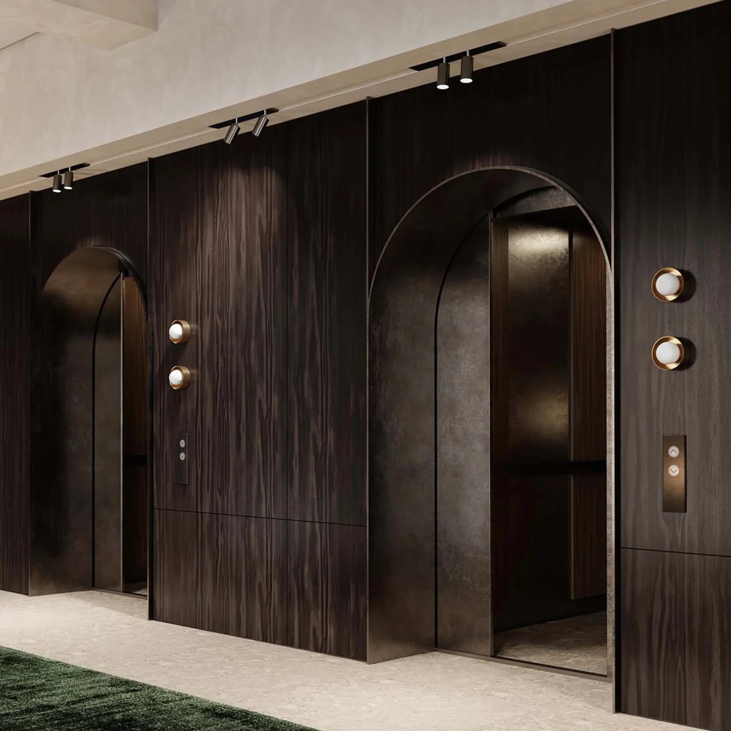 Orb Sur Wall Light Small - Old Brass - Image 2