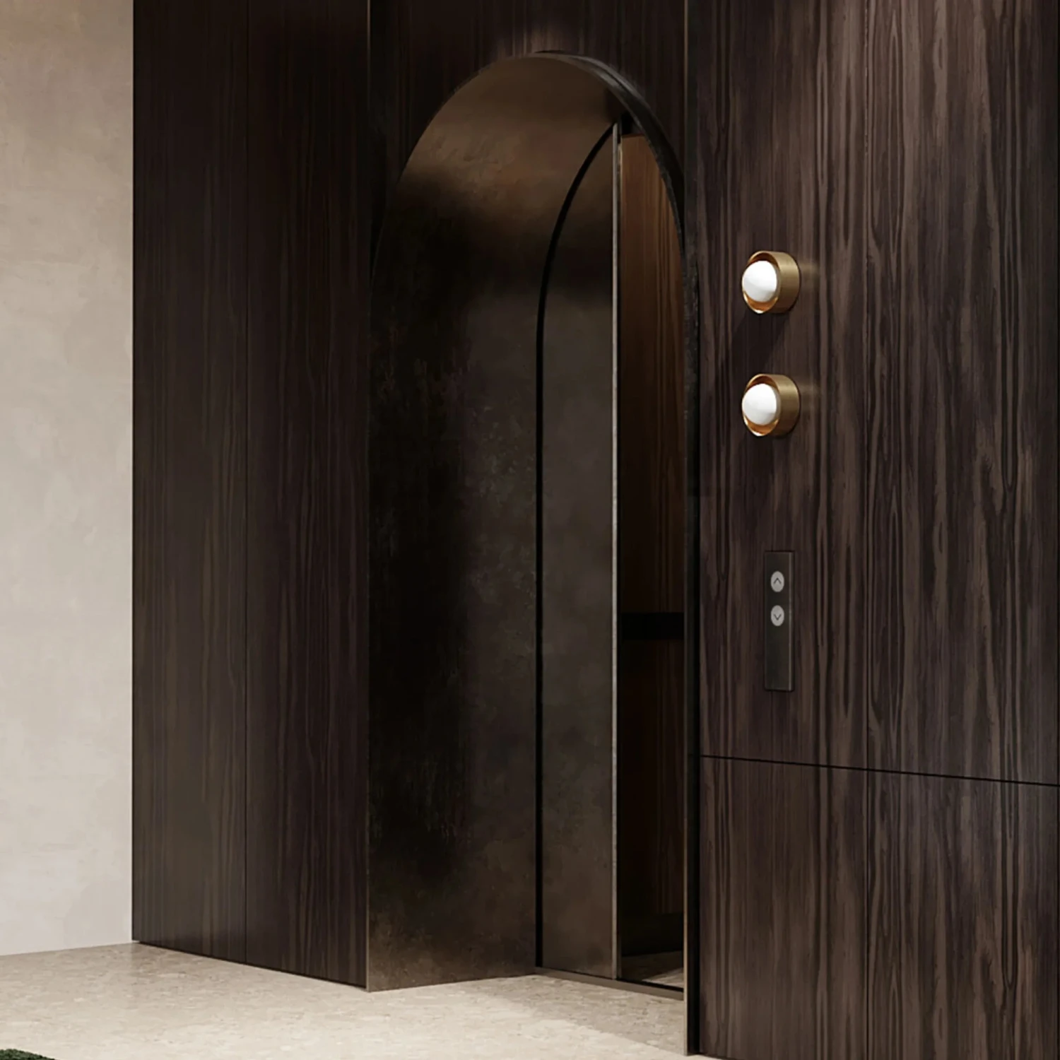 Orb Sur Wall Light Small - Old Brass - Image 4