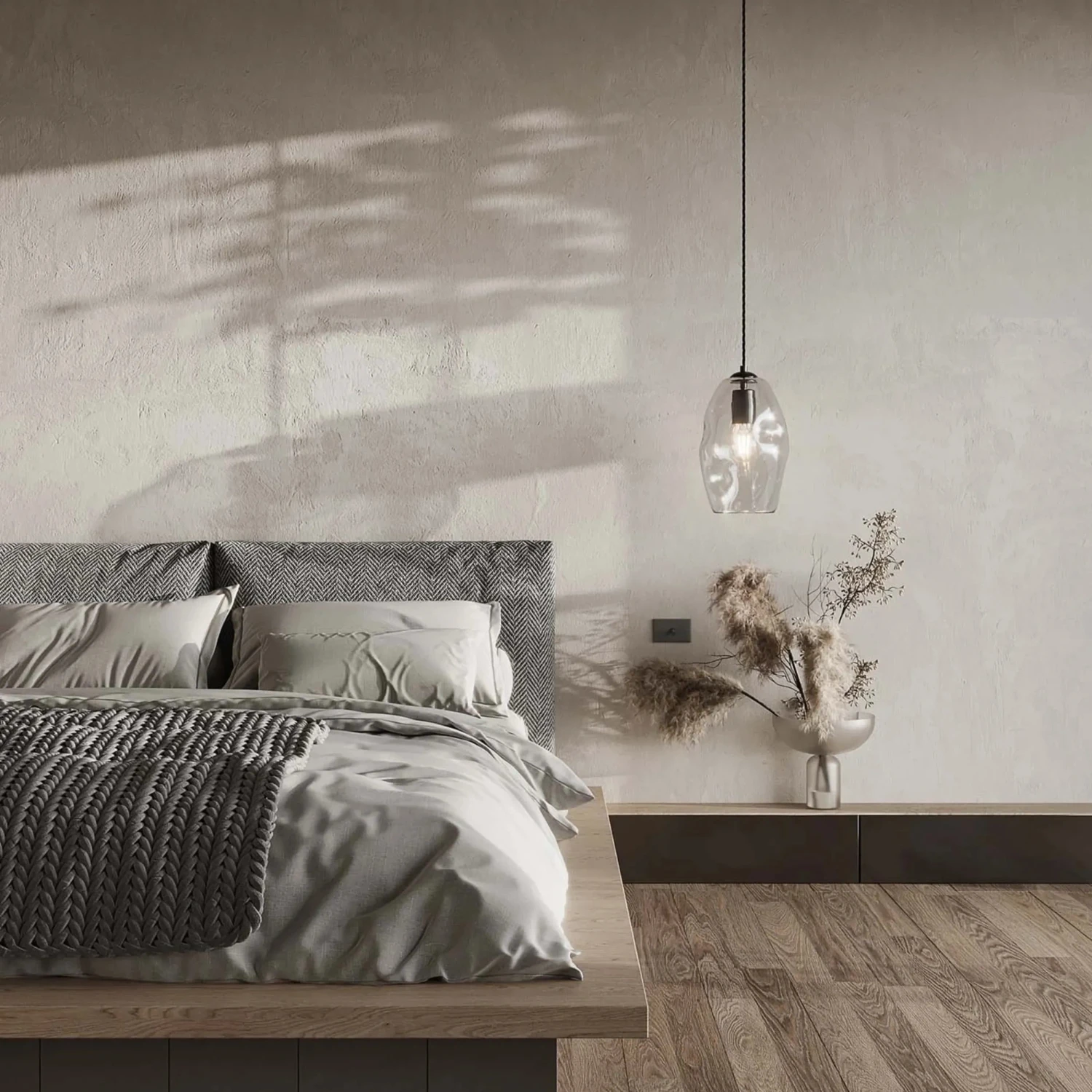 Organic Pendant Large - Iron/Clear - Image 2