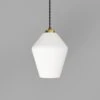 Parlour Geo Pendant - Brass/White