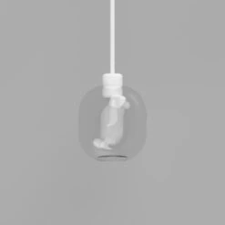 Parlour Lite Curve Pendant - White/Clear