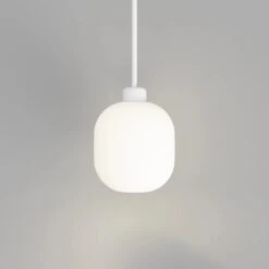 Parlour Lite Curve Pendant - White/White