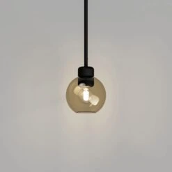 Parlour Lite Sphere Pendant - Black/Amber