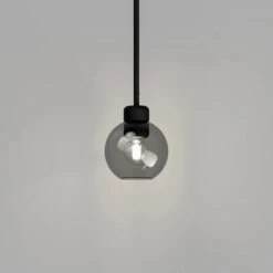 Parlour Lite Sphere Pendant - Black/Smoke