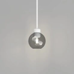 Parlour Lite Sphere Pendant - White/Smoke