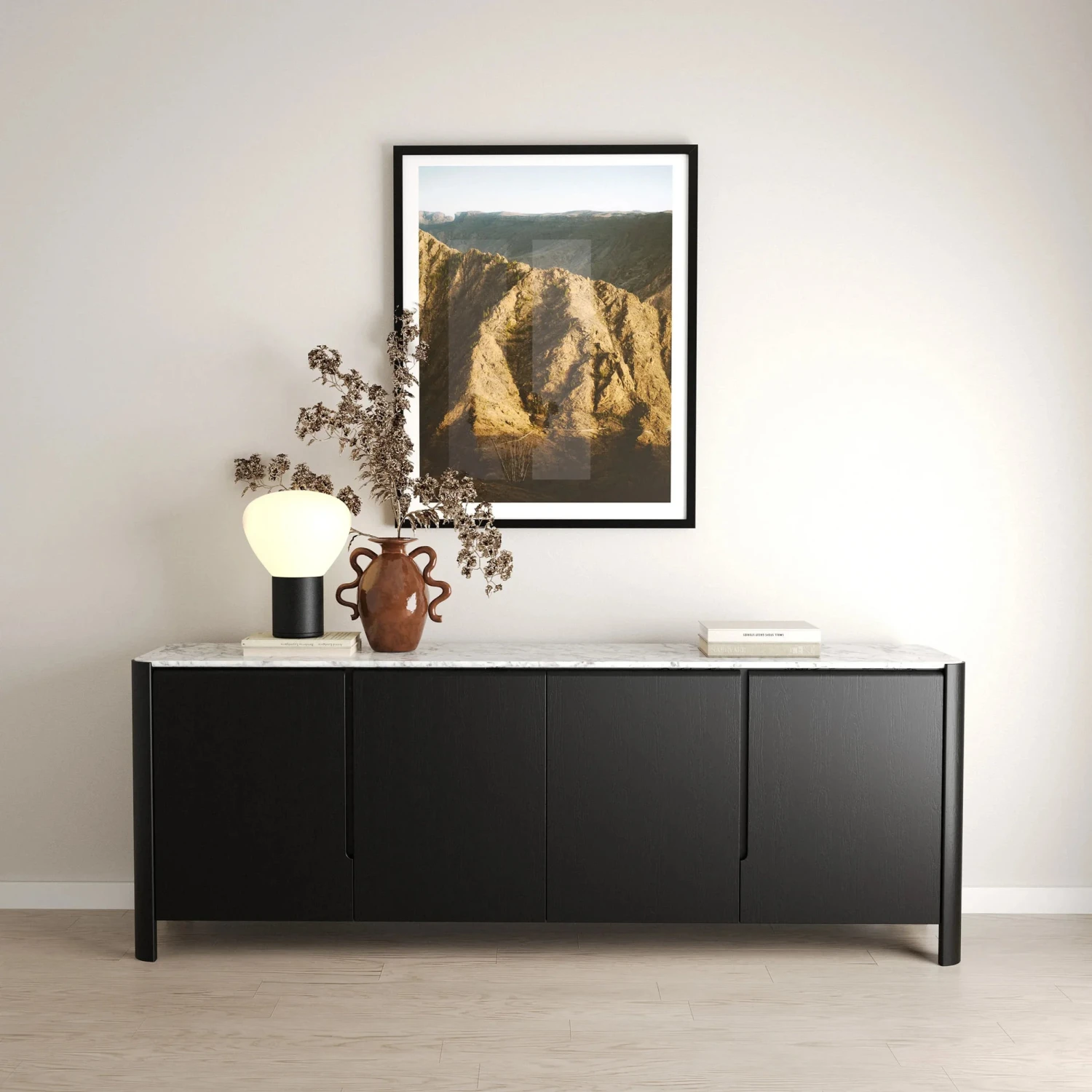 Orla Sideboard 180cm - Black - Image 2